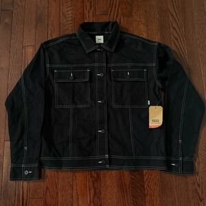 Vans Denim Jacket Black White Womans medium